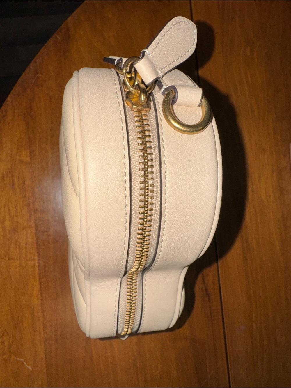 Coach Heart Quilted Mini Crossbody in Cream with Gold C - Picture 2 of 3